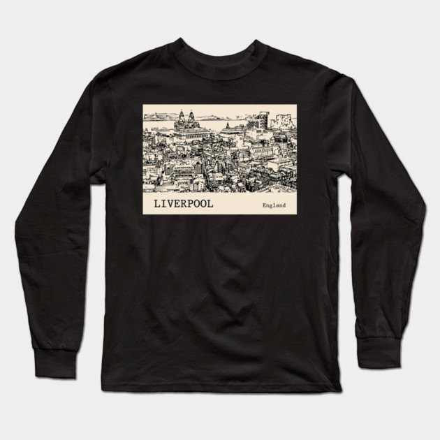 Liverpool England Long Sleeve T-Shirt by Lakeric