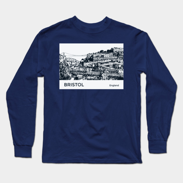 Bristol England Long Sleeve T-Shirt by Lakeric