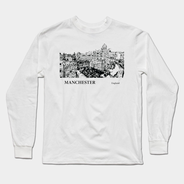 Manchester England Long Sleeve T-Shirt by Lakeric