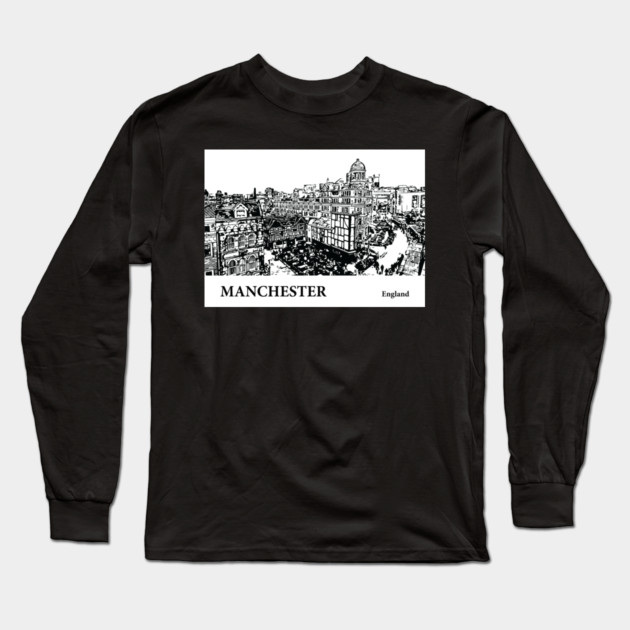Manchester England Long Sleeve T-Shirt by Lakeric