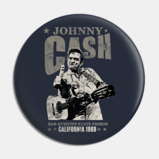 Johnny Cash Middle Finger 1969 Pin
