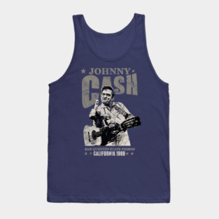 Johnny Cash Middle Finger 1969 Tank Top