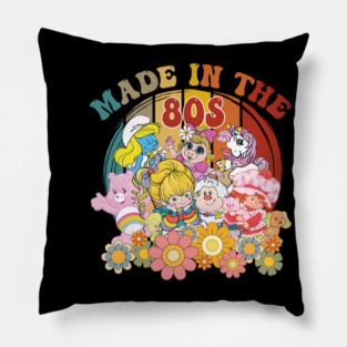 Cartoon Friends Nostalgia Friends 80's Cartoon Characters Rainbow Ca!re Bears And Strawberry Pillow