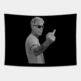 Anthony Bourdain Legend Middle Finger Style Tapestry