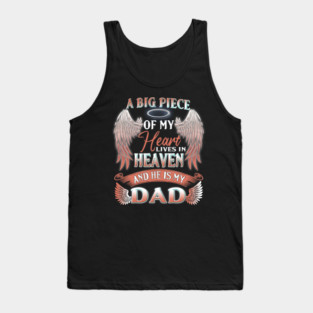 My Heart Lives In Heaven He Is My Dad Tank Top