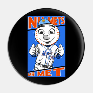 Mr met ny mets cartoon Pin