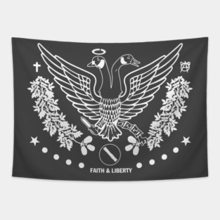 Faith & Liberty White Logo ALT Tapestry