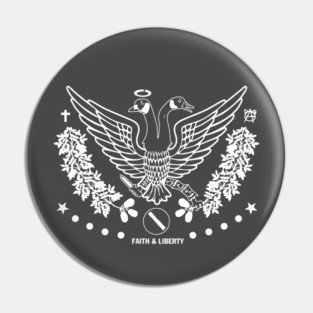 Faith & Liberty White Logo ALT Pin