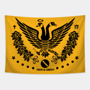Faith & Liberty Black Logo ALT Tapestry