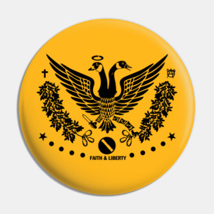 Faith & Liberty Black Logo ALT Pin