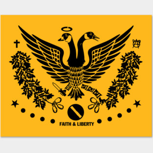 Faith & Liberty Black Logo ALT Posters and Art