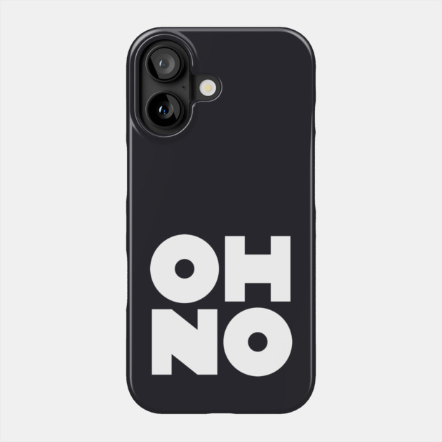 OH NO Geometric White Block Phone Case by Butter Creative