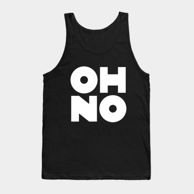 OH NO Geometric White Block Tank Top by Butter Creative