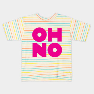 OH NO Geometric Magenta Block Kids T-Shirt