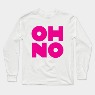 OH NO Geometric Magenta Block Long Sleeve T-Shirt