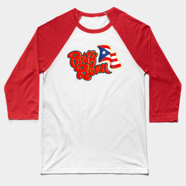 Party Rican Baseball T-Shirt by paraFANalia