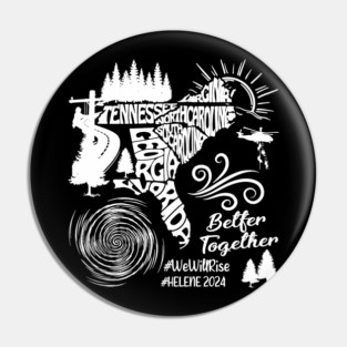 Hurricane Helene Appalachia Strong, Strong Than The Storm, North Carolina Strong Pin