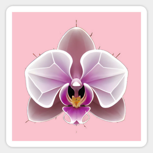 Style  Pink Orchid Collection are Made Up of Various Geometric Shape Magnet by animegirlnft