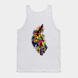 Colorful Peacock Feather Tank Top