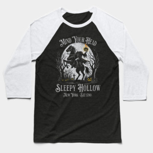 Vintage Mind Your Head Sleepy Hollow Headless Horseman Baseball T-Shirt