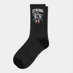 Strong Is the New Sexy Weightlifting Fitness Design Socks