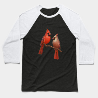 Merry Christmas Red Cardinal bird Baseball T-Shirt