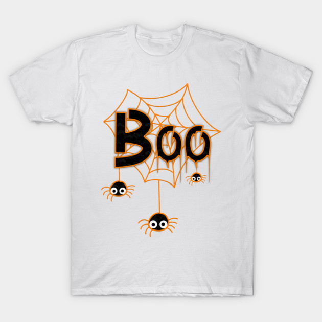 Boo Spider Web T-Shirt by Db Printed