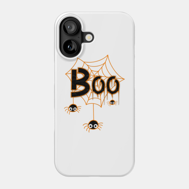 Boo Spider Web Phone Case by Db Printed