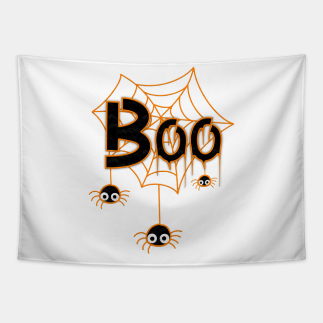 Boo Spider Web Tapestry by Db Printed