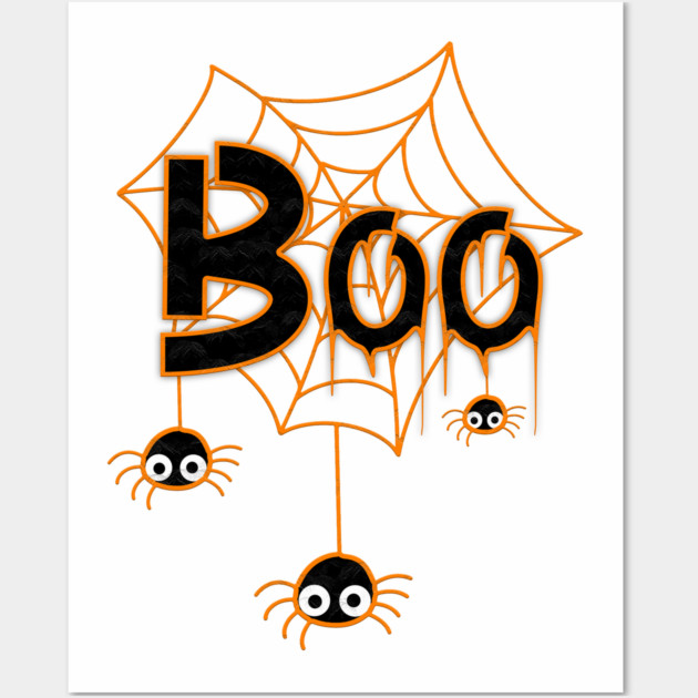 Boo Spider Web Wall Art by Db Printed