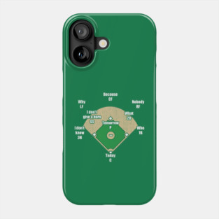 Classic Baseball Who's On First Abbott and Costello Phone Case