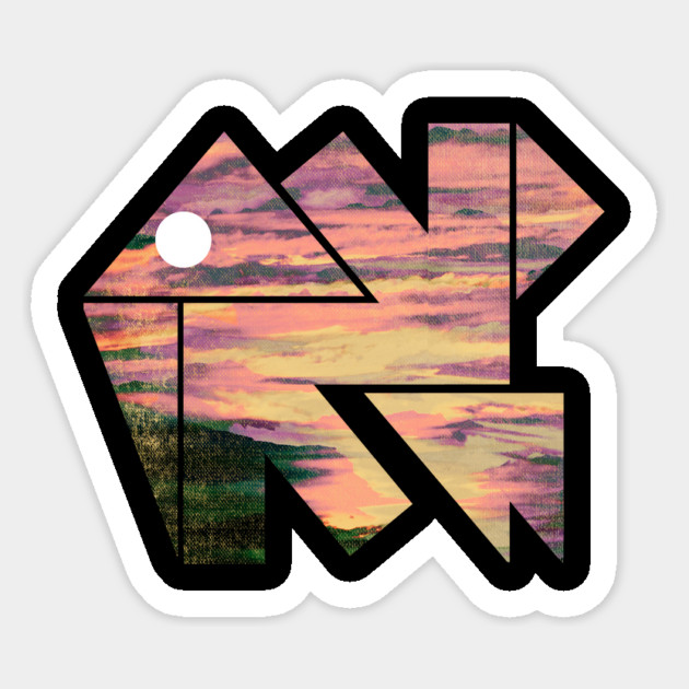 Elephant Geometrica. Sticker by casualteesinc