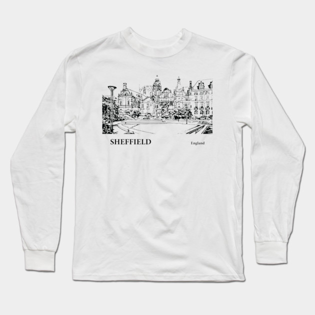 Sheffield England Long Sleeve T-Shirt by Lakeric