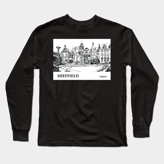 Sheffield England Long Sleeve T-Shirt by Lakeric