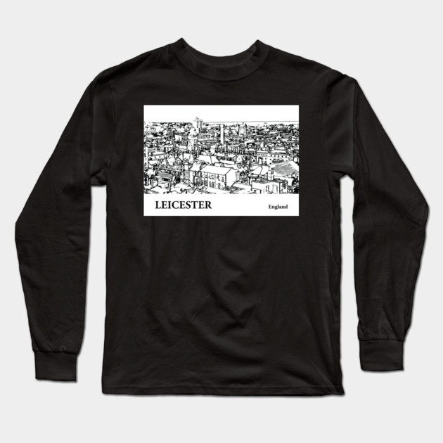Leicester England Long Sleeve T-Shirt by Lakeric
