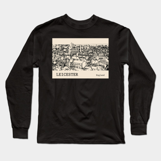 Leicester England Long Sleeve T-Shirt by Lakeric