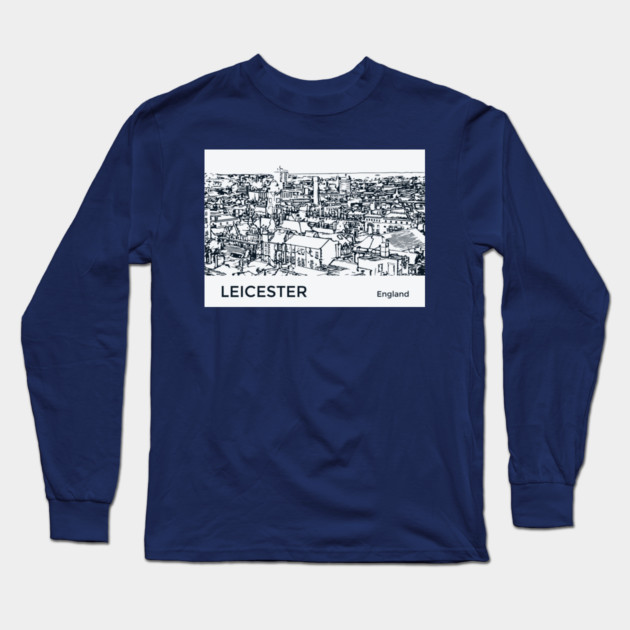 Leicester England Long Sleeve T-Shirt by Lakeric