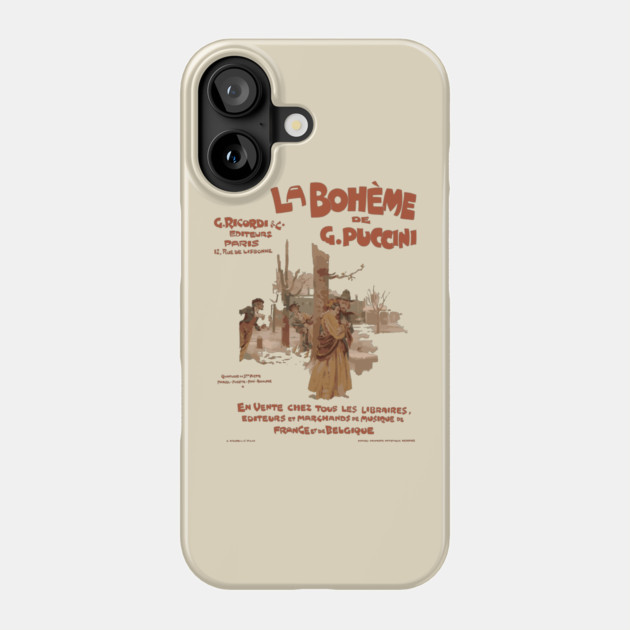 La Bohéme de Puccini - Vintage Opera Poster Phone Case by TuncGK