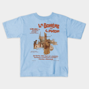 La Bohéme de Puccini - Vintage Opera Poster Kids T-Shirt