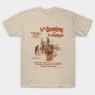 La Bohéme de Puccini - Vintage Opera Poster T-Shirt
