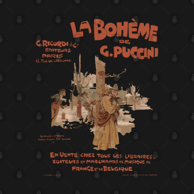 La Bohéme de Puccini - Vintage Opera Poster by TuncGK