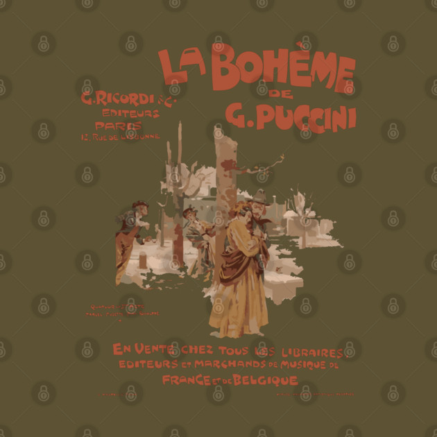 La Bohéme de Puccini - Vintage Opera Poster by TuncGK