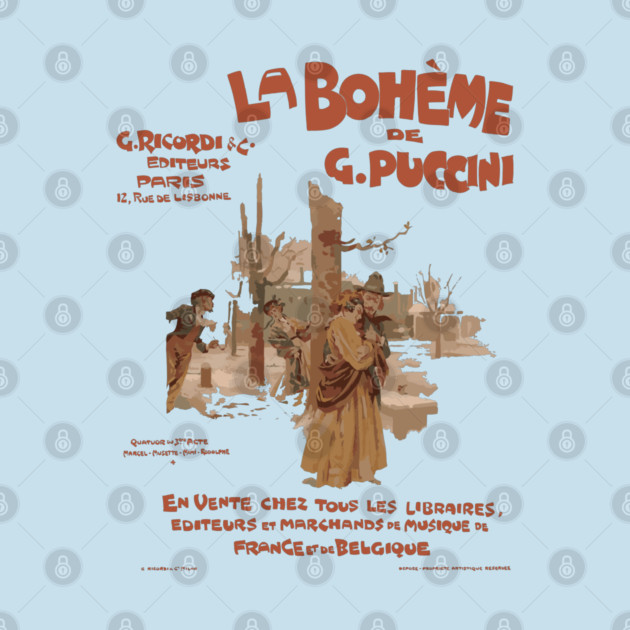La Bohéme de Puccini - Vintage Opera Poster by TuncGK