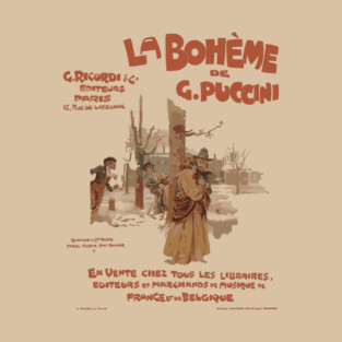 La Bohéme de Puccini - Vintage Opera Poster T-Shirt