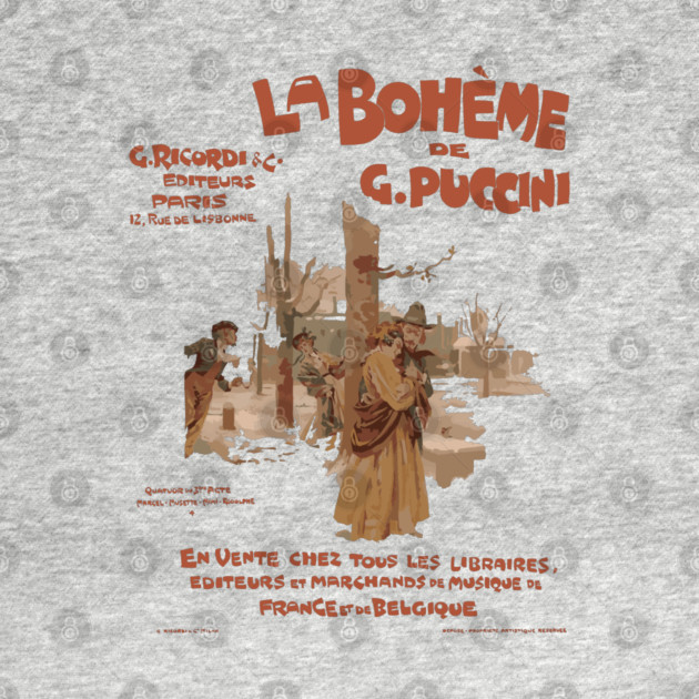 La Bohéme de Puccini - Vintage Opera Poster by TuncGK