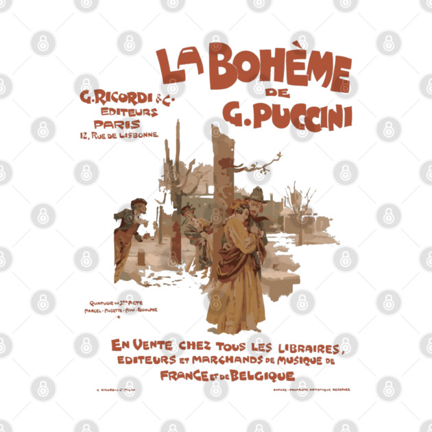 La Bohéme de Puccini - Vintage Opera Poster by TuncGK