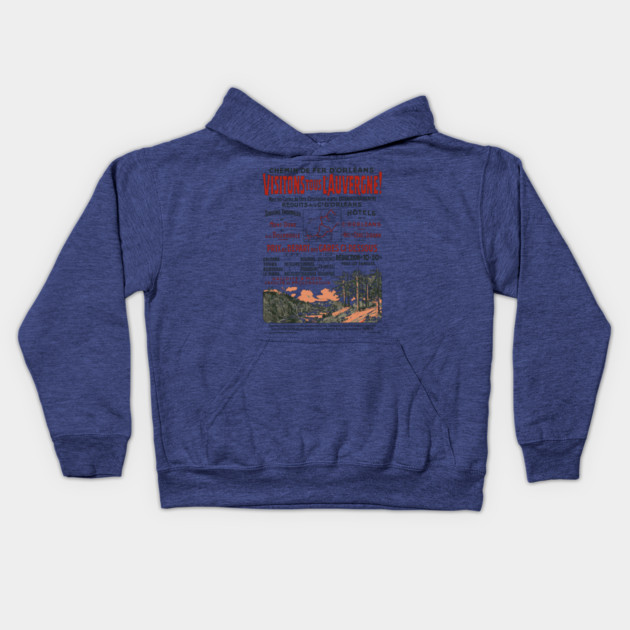Authentic Vintage Advertisement - French Railways Kids Hoodie by TuncGK