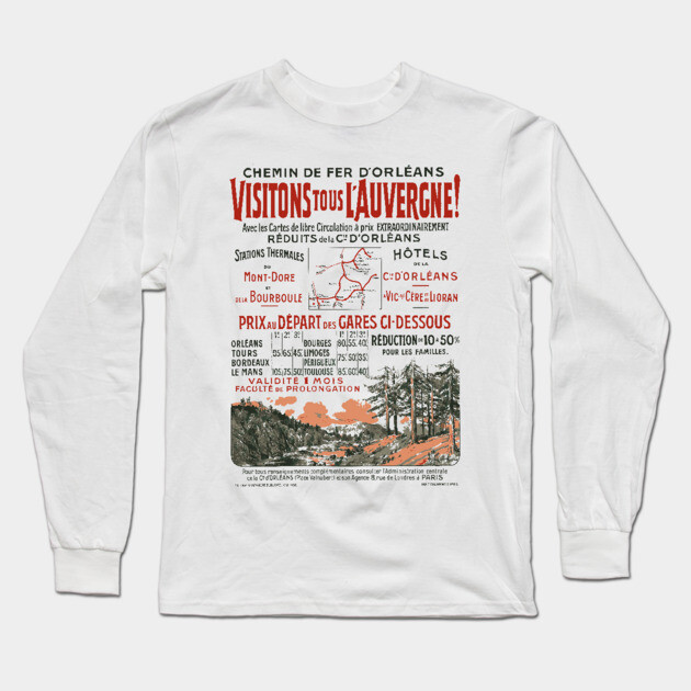 Authentic Vintage Advertisement - French Railways Long Sleeve T-Shirt by TuncGK