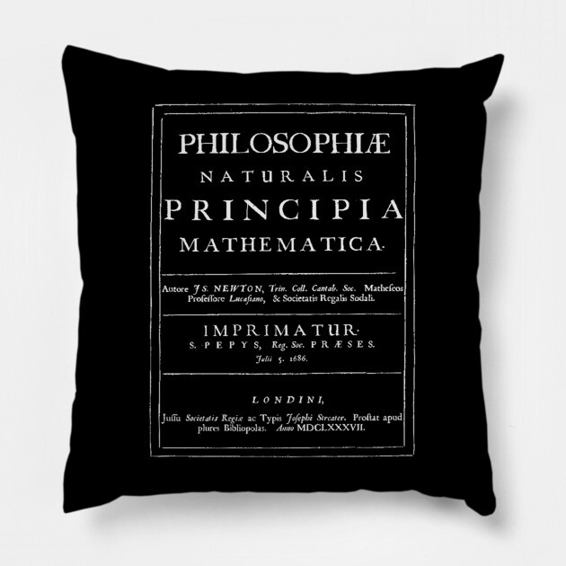 Newton's Principia for Physics & Science Lovers - Authentic Vintage Pillow by TuncGK