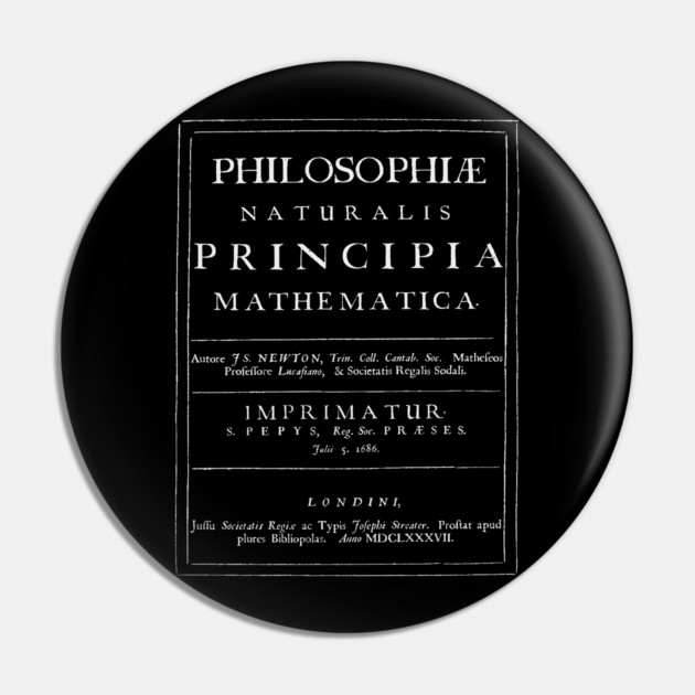 Newton's Principia for Physics & Science Lovers - Authentic Vintage Pin by TuncGK